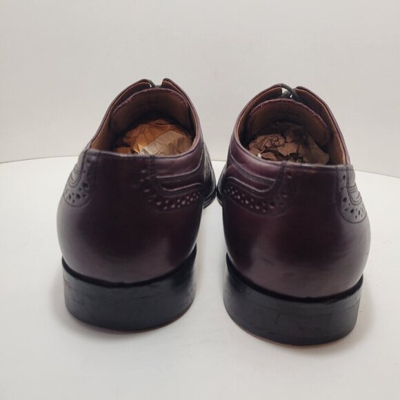 Johnston and Murphy Men's Size 13M Burgundy Leather Lace up Wingtip Dress Shoes - Picture 4 of 10